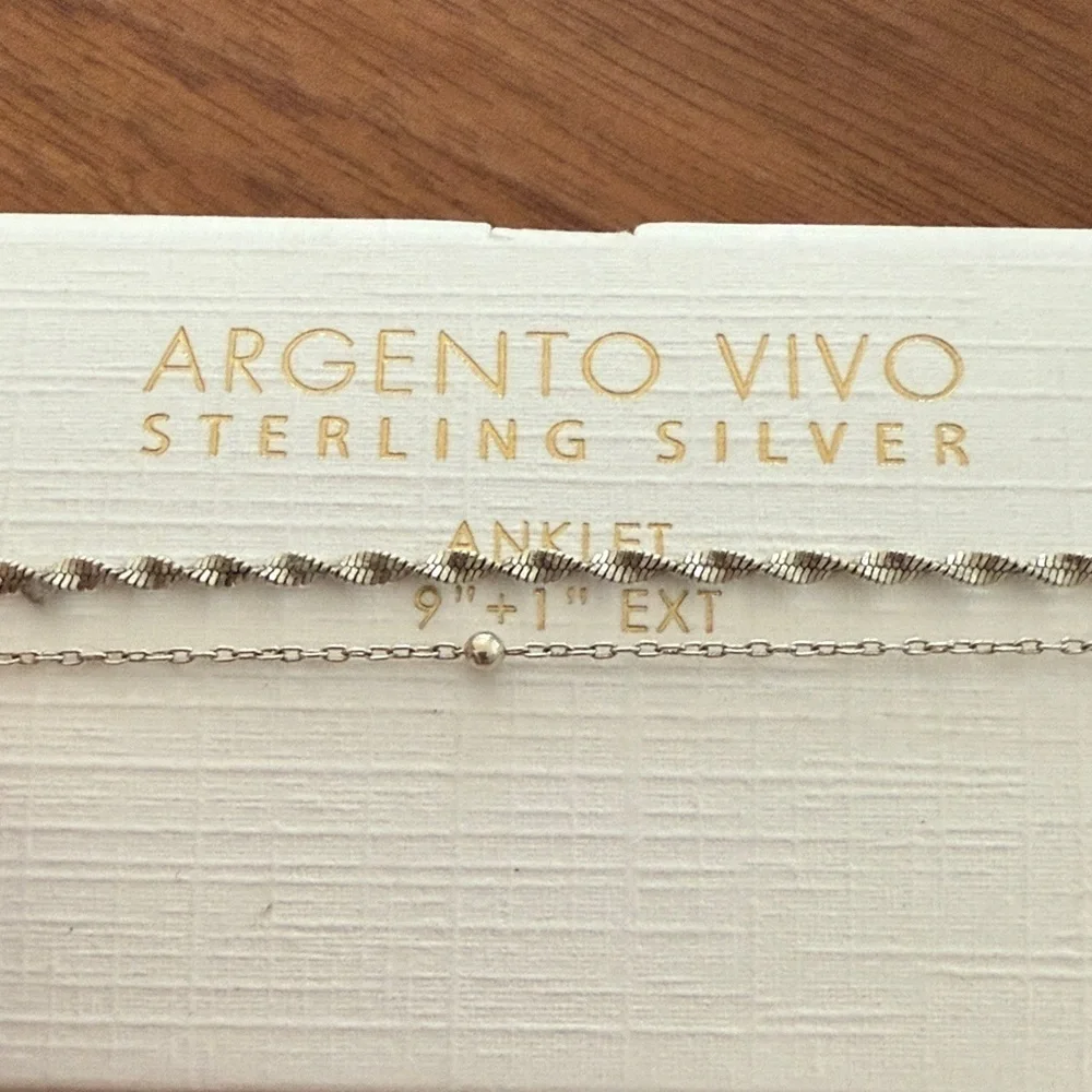 Argento Vivo Silver Chain Anklet